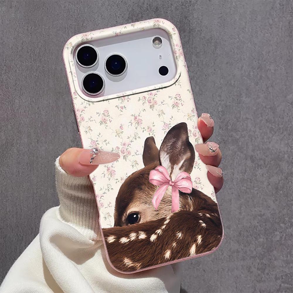 Bowtie Reindeer Phone Case For iPhone 17 13 15 11 14 12 16 Pro Max 15 Plus 16e Air Soft TPU Silicone Cover Funda