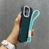 Luxury Candy Color Bracelet Wrist Strap Chain Phone Case For iPhone 17 ProMax 15 11   14 16 Pro Max Plus Soft Silicone Cover