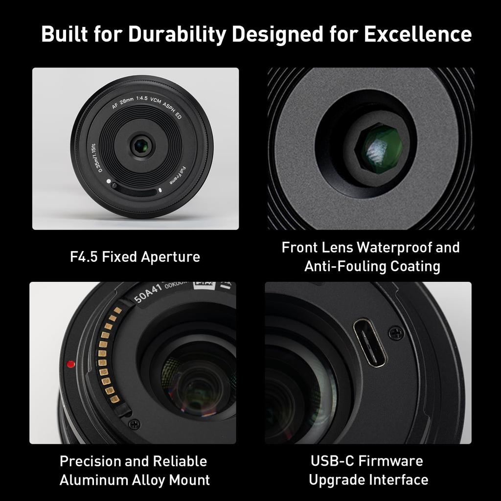 Viltrox 28mm Z Lens for Nikon Z AF 28mm Z Mount Pancake Prime Lens for Nikon Z250 F4.5 Mount, F/4.5 Lens, Full-Frame Wide-Angle Z8, Z9, Z6, Z7, Z6II,