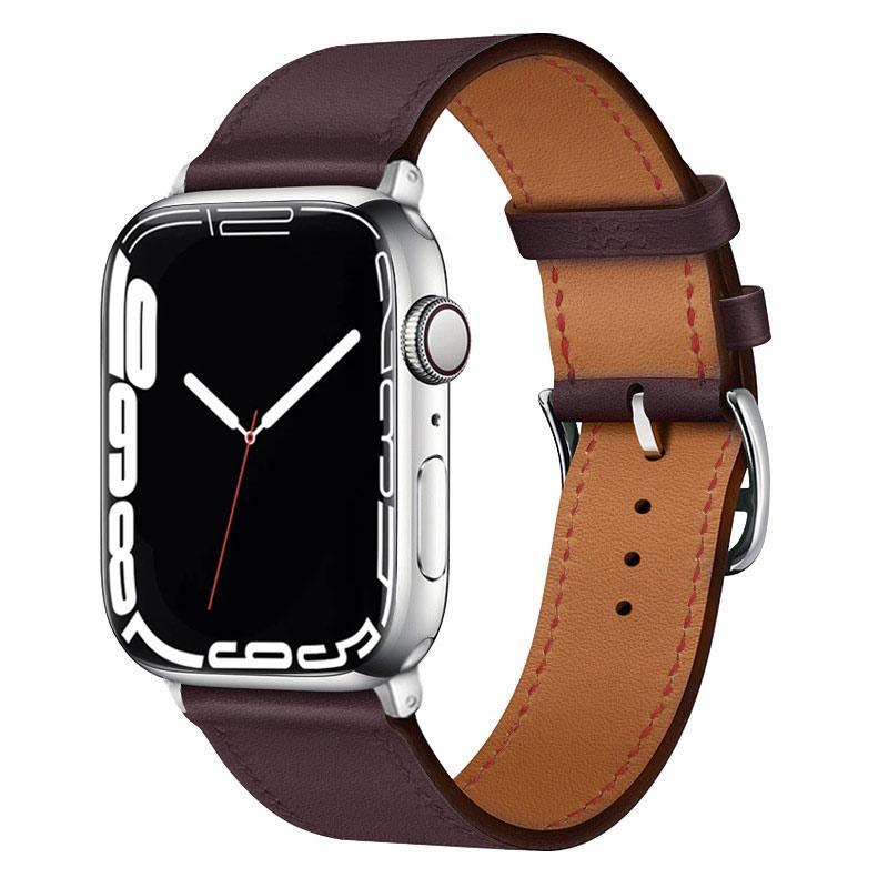 Leather Watch Straps for Watch band 46mm 44mm 49mm 45mm 42mm 40mm 38/41mm bracelet iWatch series 10-Ultra 9-8-7-6-5-4-3-SE