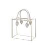 Waterproof Transparent Gift Bag Large Capacity Portable Women Shopping Bags with PU Handle Lightweight