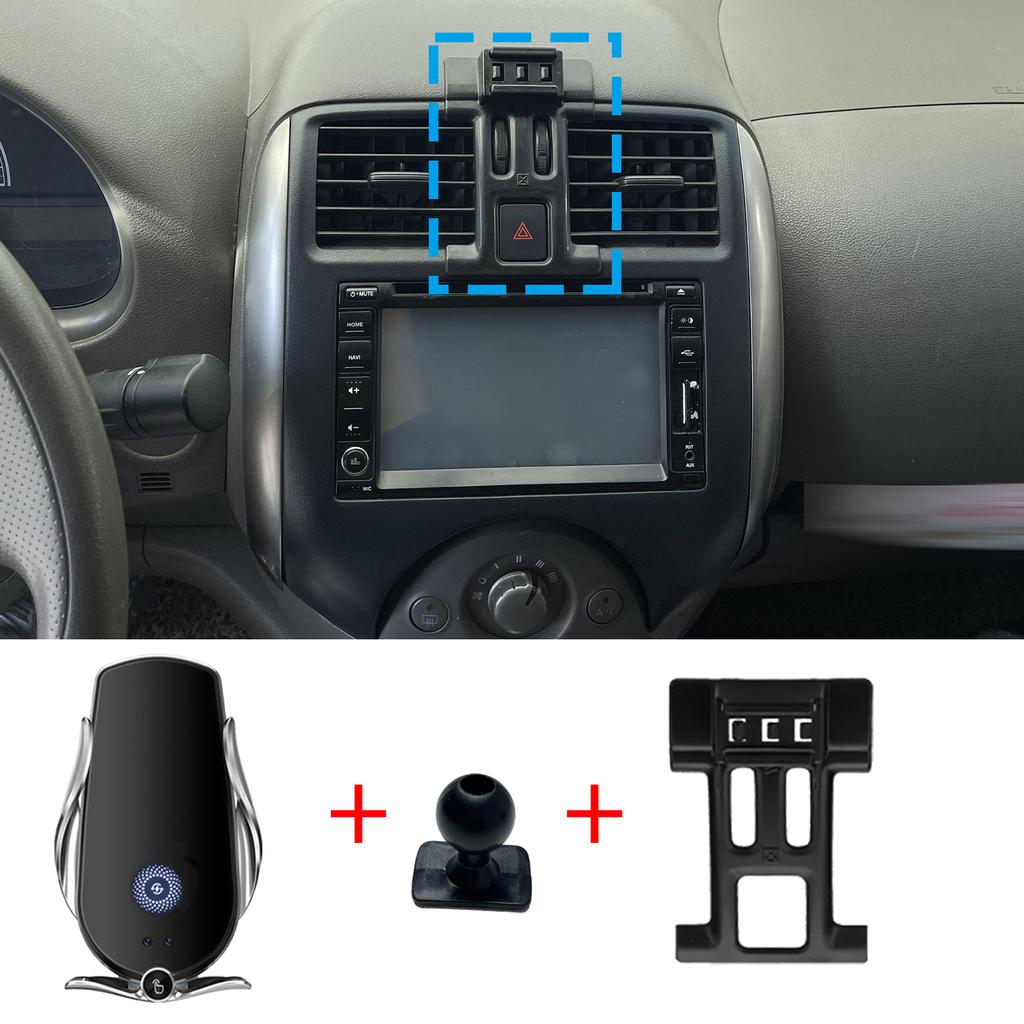 for Nissan Armrest Versa Sunny N17 2011 2012 2013 Car Mobile Phone Holder GPS Bracket Navigation Stand Auto Accessories