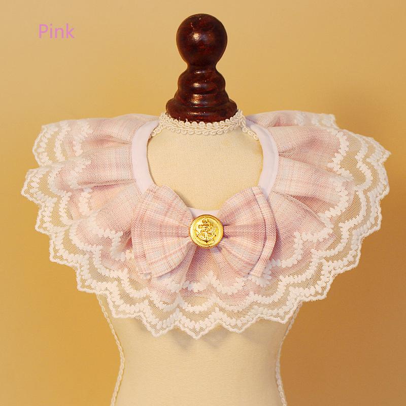 Christmas Pet Saliva Pocket Playful Cute Delicate Lace Bow Cat Collar Head Cover Cat Circle Small Dog Scarf