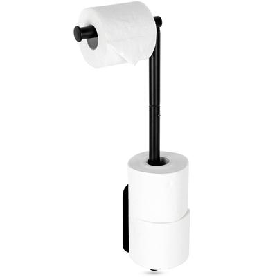 Toilet Paper Holder Wall Hanging Bathroom Rack Black