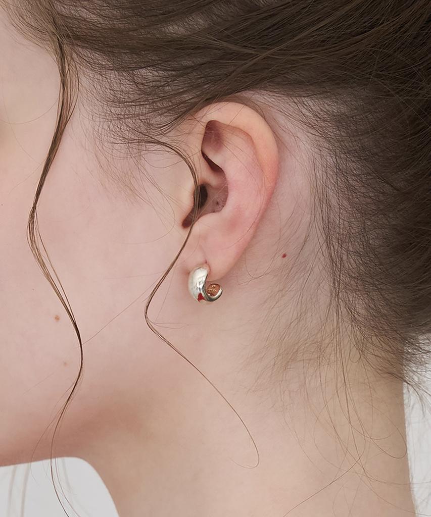Still Instant Rose With Dew - Earring 09