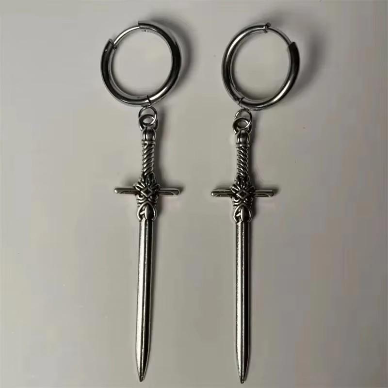 

Vintage Inspired Cross Sword Pendant Dangle Earrings Hypoallergenic Unique Personality Gothic Jewelry For Women Perfect Gift