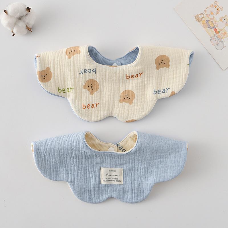 New Cute Cotton Baby Feeding Drool Bib Infants Two-sided Usable Saliva Towel Soft Burp Cloth For Newborn Toddler Kids Bibs
