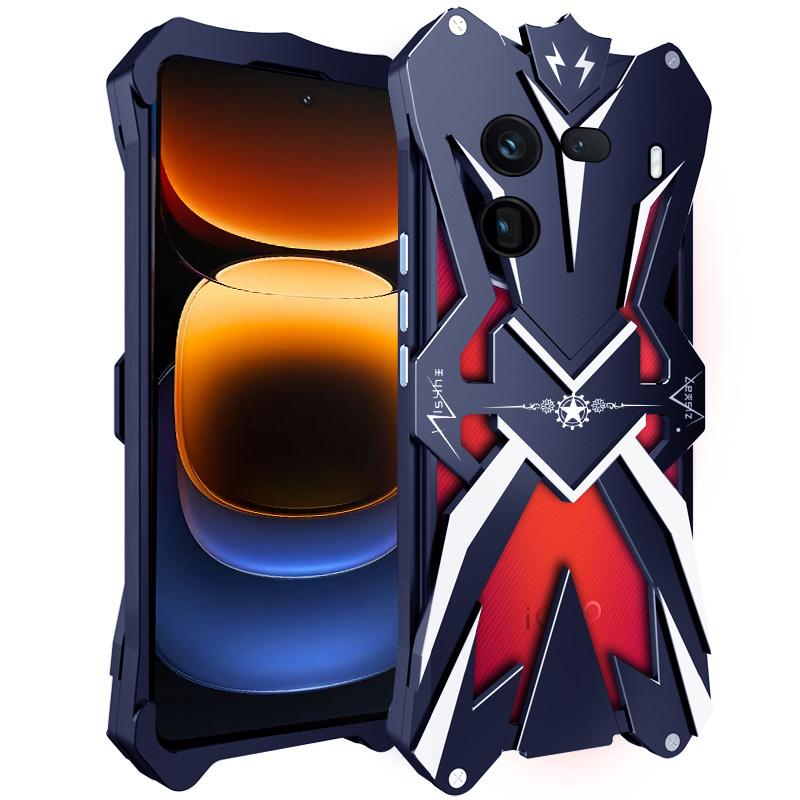 

Для vivo iQOO 12 5G Чохол Військовий Протиударний Алюмінієвий Сплав Чохол для Телефону A