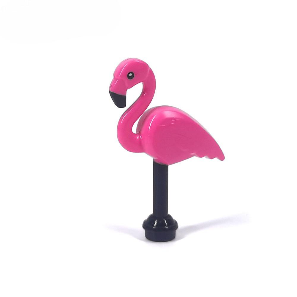 Kleine Partikel Baustein Spleißen Land fliegende Tiere Flamingo Flamingo Teile Ornament Spielzeug