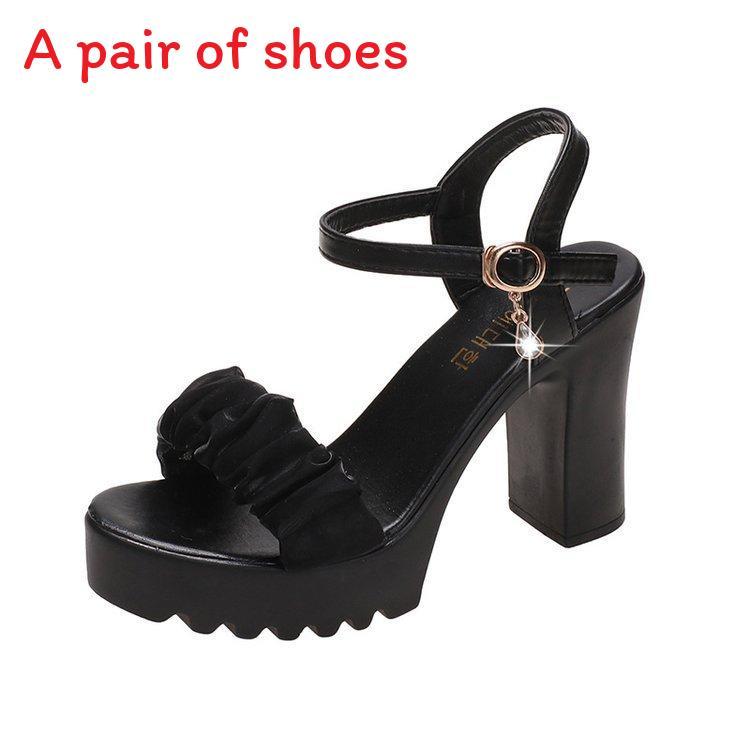 Fish Mouth Sandals For Women Summer Platform Tpr Sole With Buckle Closure