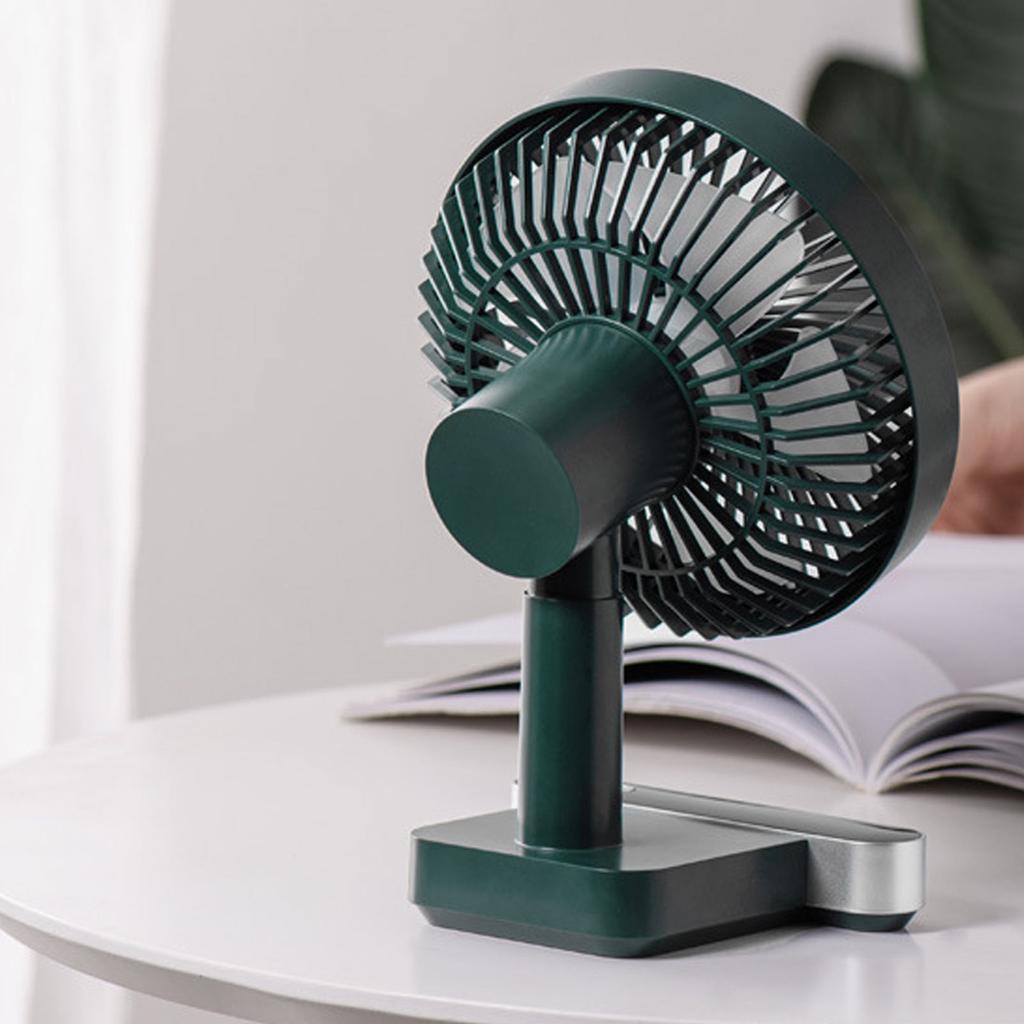USB Small Desk Fans 4  s Low Noise 180 Degree Automatic Shaking Head Re able 5000mAh Desk Fan with LED Display