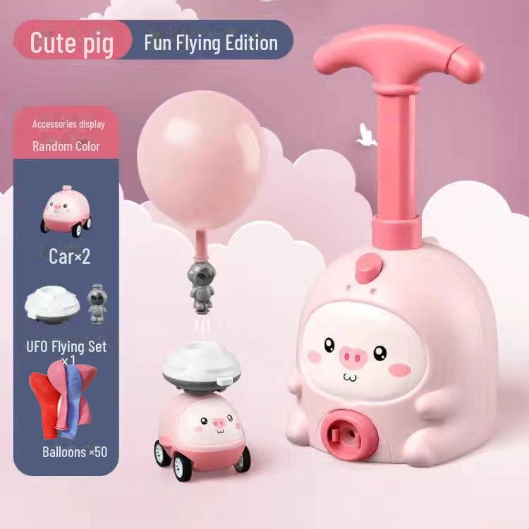 Flying Piggy Balloon Car - Air-Powered Scooter Toy for Kids