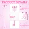 20 Pack Glass Swizzle Stick Coffee Cocktail Juice Milk Drink Swizzle Stick Pink Bow Glass Stir 7.24" For Coquette Themed Drinks,,
