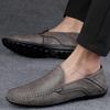 Men's Casual Leather Shoes Four Seasons Plus Size Soft Sole Comfort Outdoor Fashion Youth Business Leather Shoes Driving Shoes