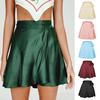 Summer Solid Color Bustier Skirt High Waist Fashion One-piece Tie Short Skirt Chiffon Satin Wrap Comfortable Elegant and Premium Skirt