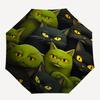 1pc Cat Pattern Automatic Folding Umbrella Portable Collapsible Umbrella for All Seasons, 8-Rib Durable Construction, Perfect Gift 074