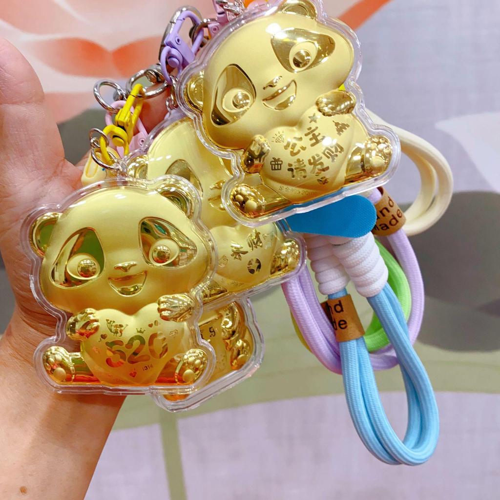 Doraemon Gold Pendant Keychain with 999 Pure Gold Charm