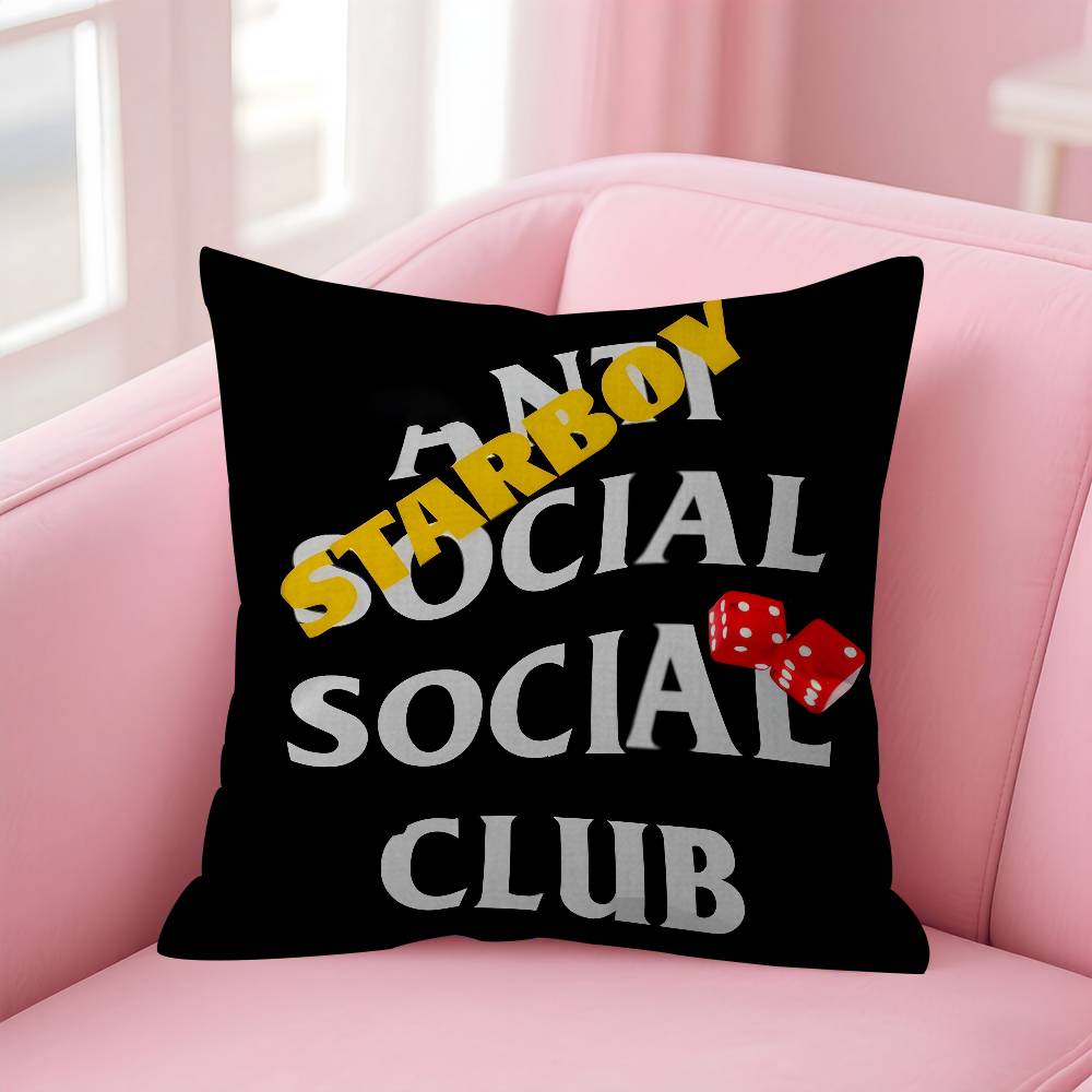 LOGO ANTI SOCIAL SOCIAL CLUB Personalized picture text home decorative pillows Household Gifts 45x45cm