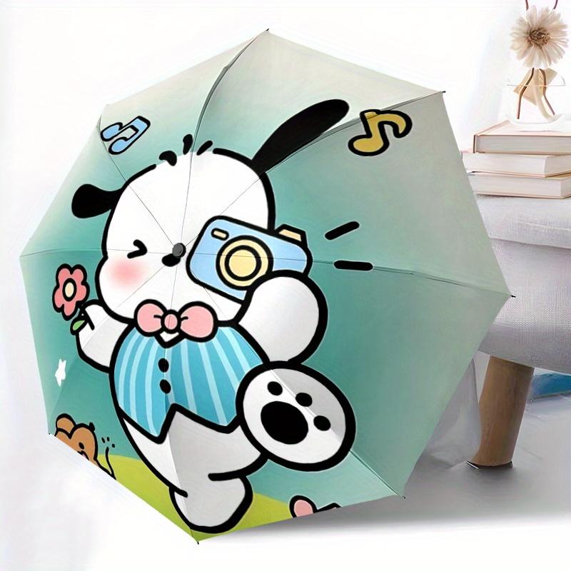 1pc Pochacco Photographed Automatic Opening and Closing Umbrella, Lightweight 3-Fold, With Cute Cartoon Characters, Suitable for Home, Outdoor and Dai