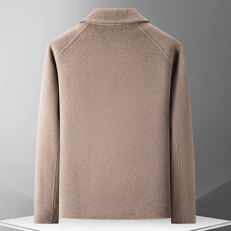 FAPAI Men's Mulberry Silk & Wool Blend Winter Coat