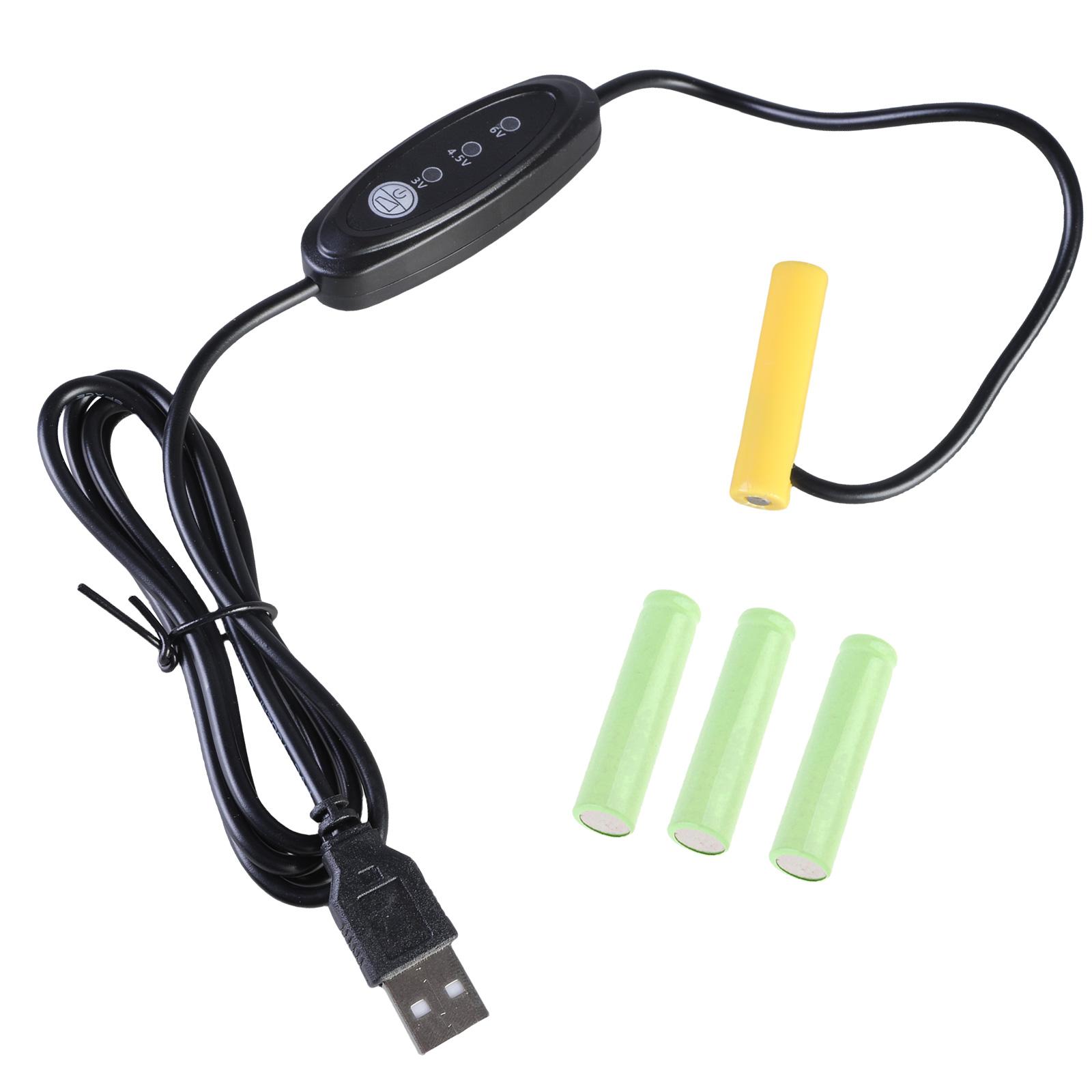 

118cm USB 5V2A to 3V 4.5V 6V Cable Battery Elimination Cord for Remote Toy Replacement in Various Electronic Gadgets 1