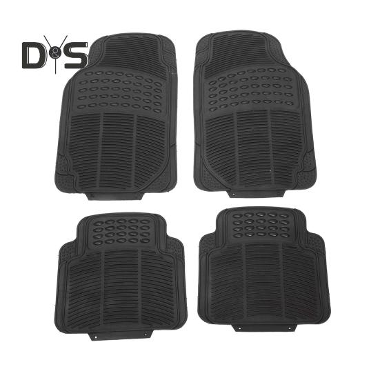 

Универсальные автомобильные коврики, комплект из 4 предметов, водонепроницаемые всепогодные автомобильные коврики для ног, нескользящая подложка, защитные коврики для большинства транспортных средств 1 Set чёрный