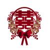 Red Double Happiness Chinese Wedding Sticker Chinese Traditional Wedding Decoration for Wall Window Decoration