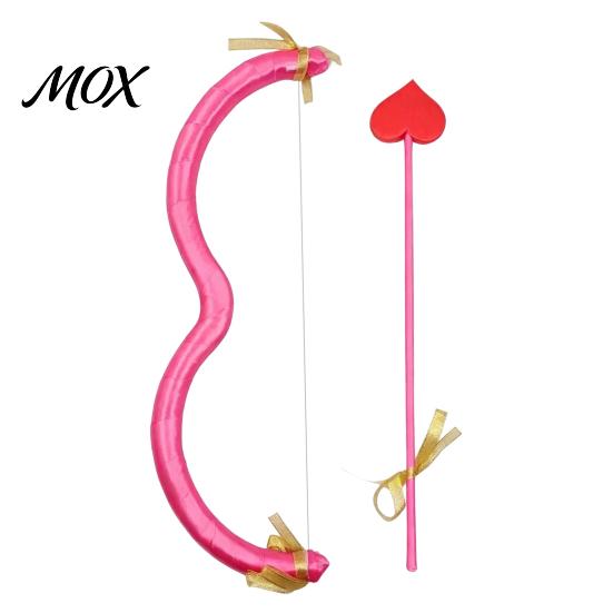 Stage Performance Accessory Cupid Bow And Arrow Costume Accessory, Valentine's Day Mini Play Set with Heart for Halloween Cosplay Party Favors, Photo
