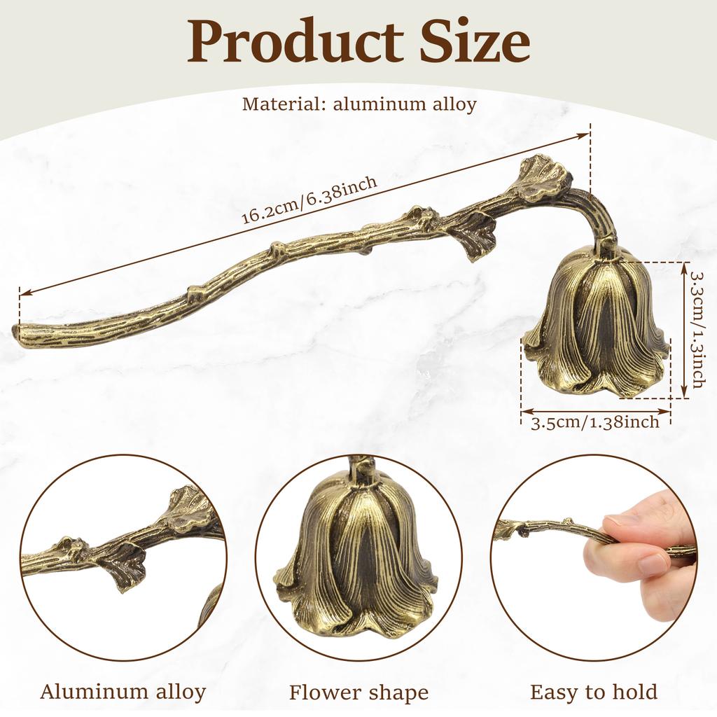 Candle Snuffer Aluminum Alloy Candle Snuffer Exquisite Candles Shade Flower Shape Candles Extinguisher for Table Home Decoration