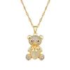Women's Versatile Collarbone Light Luxury Cat Eye Teddy Bear Necklace