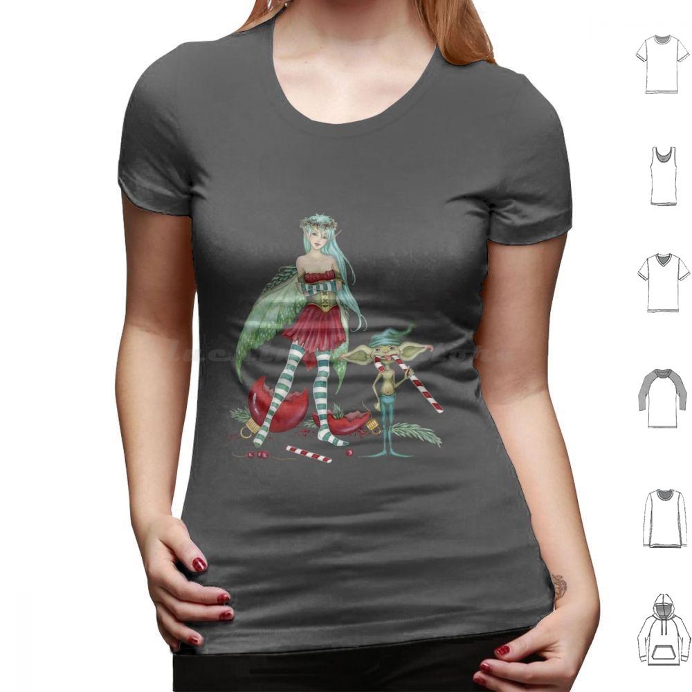 The Naughty List T Shirt 6xl Cotton Cool Tee Fairy Goblin Christmas Winter Holiday Amy Brown Fantasy Mischief Humor Cute