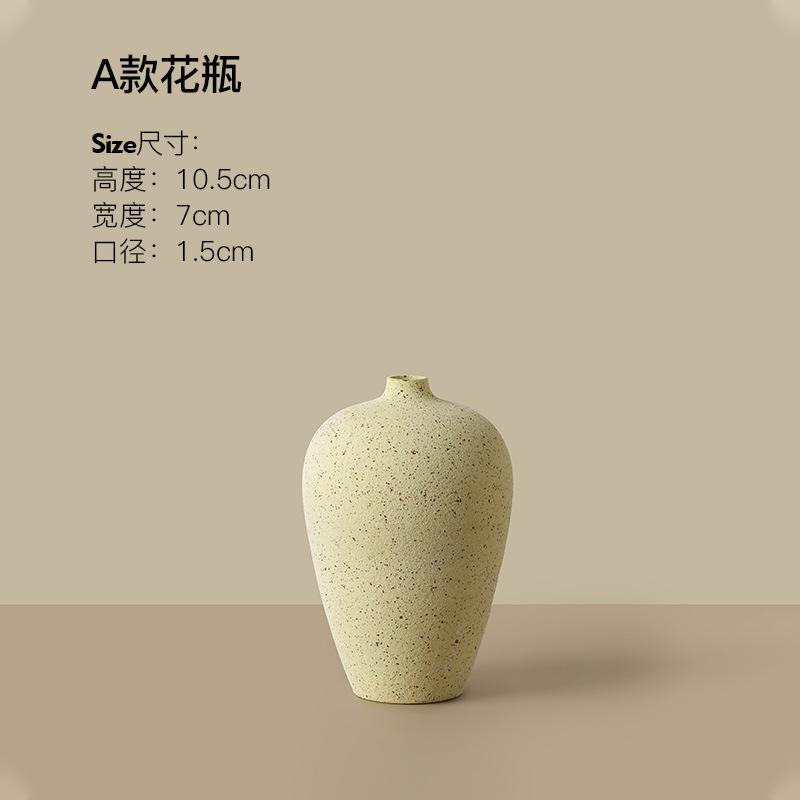 Ceramic Small Vase Home Decor Creative Flower Pot for Living Room Tabletop Decoration