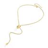 SHIXIN Stainless Steel Creative Dice Gold Color Thin Chain Long Adjustable Necklace Women Fashion Clavicle Chain Daily Jewelry