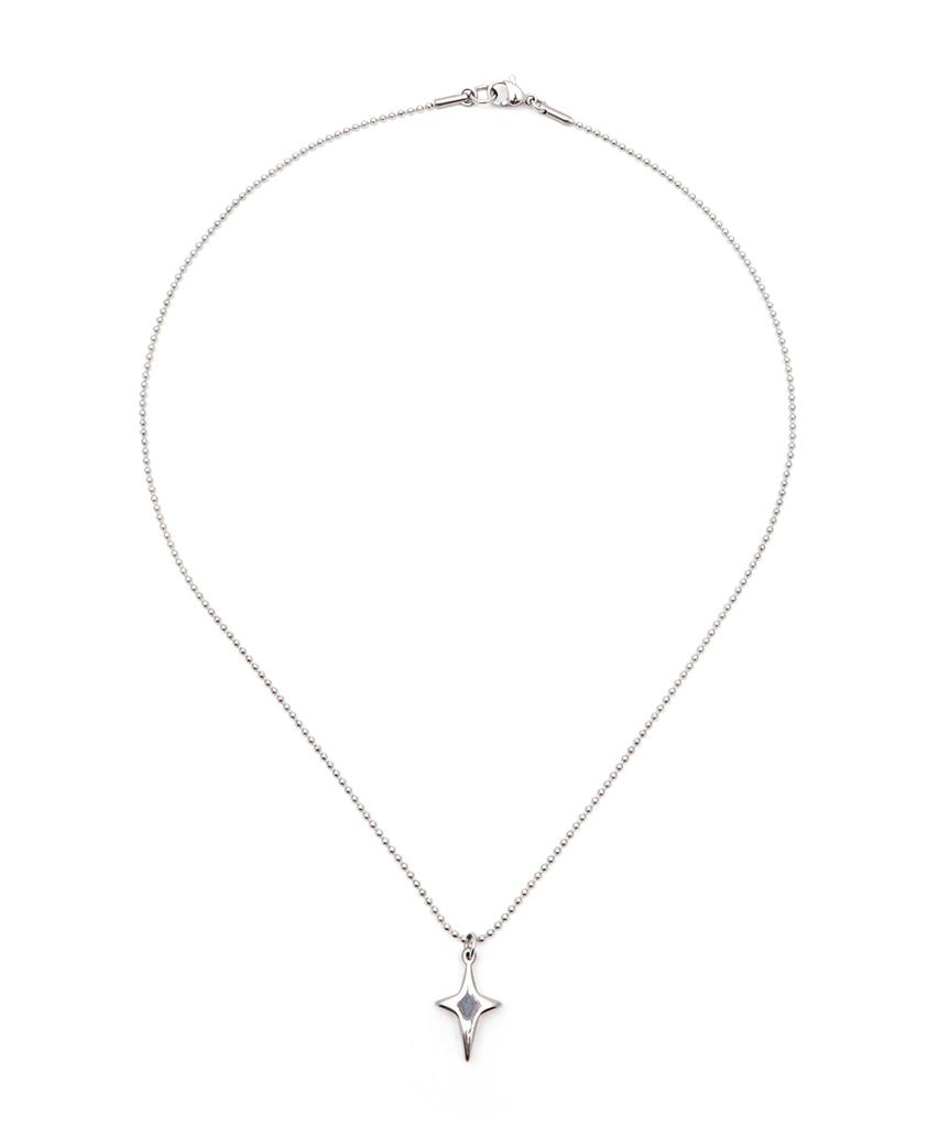 Polalita Surgical Star Pendant Layered Necklace (Plt-Nl-055_Sv)