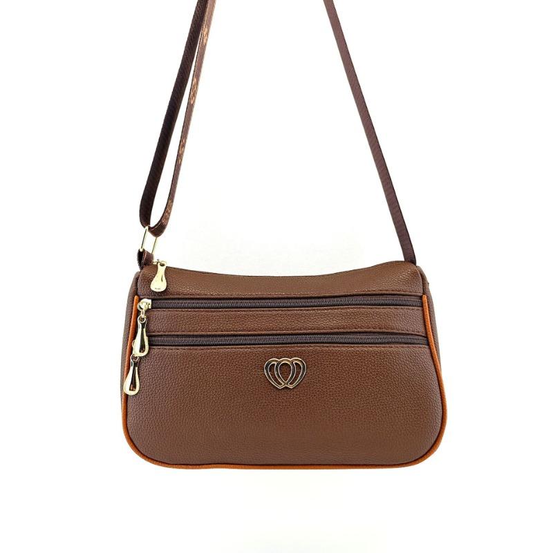Spring new multi-layer zipper single shoulder women's small bag trend oblique span shell bag large capacity