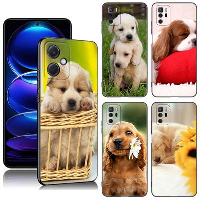 Funda de Teléfono de Silicona Negra de Cachorro Lindo Para Xiaomi Redmi Note 10 11 11S 12 13 4G 8 9 11T Pro 5G Plus 8T 9S 10S 12S