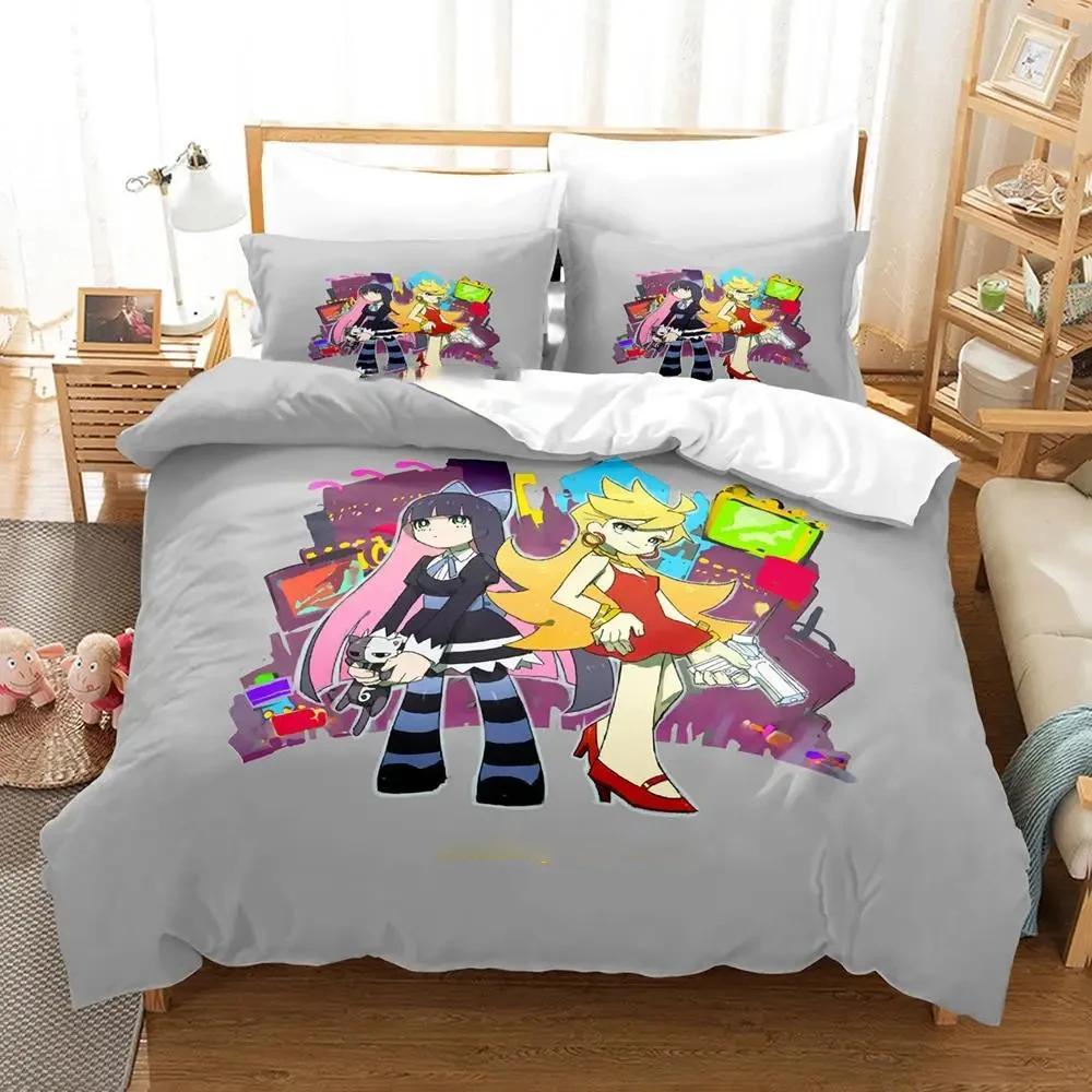 Anime Trosor Strumpbyxor Sängkläder Set Påslakan Sängset Täcke Örngott Täcke king Queen Size Pojkar Vuxna Sängkläder Set
