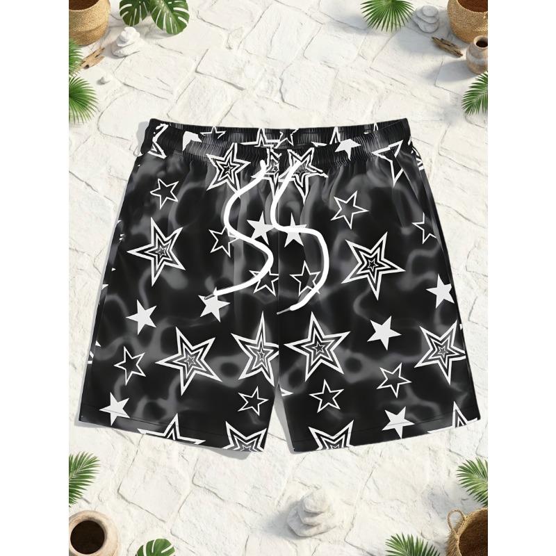 Men's Casual Star Print Beach Shorts
