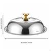 Domed Pot Lid with Viewing Section Transparent Stainless Steel Glass Window Clear Universal Pan
