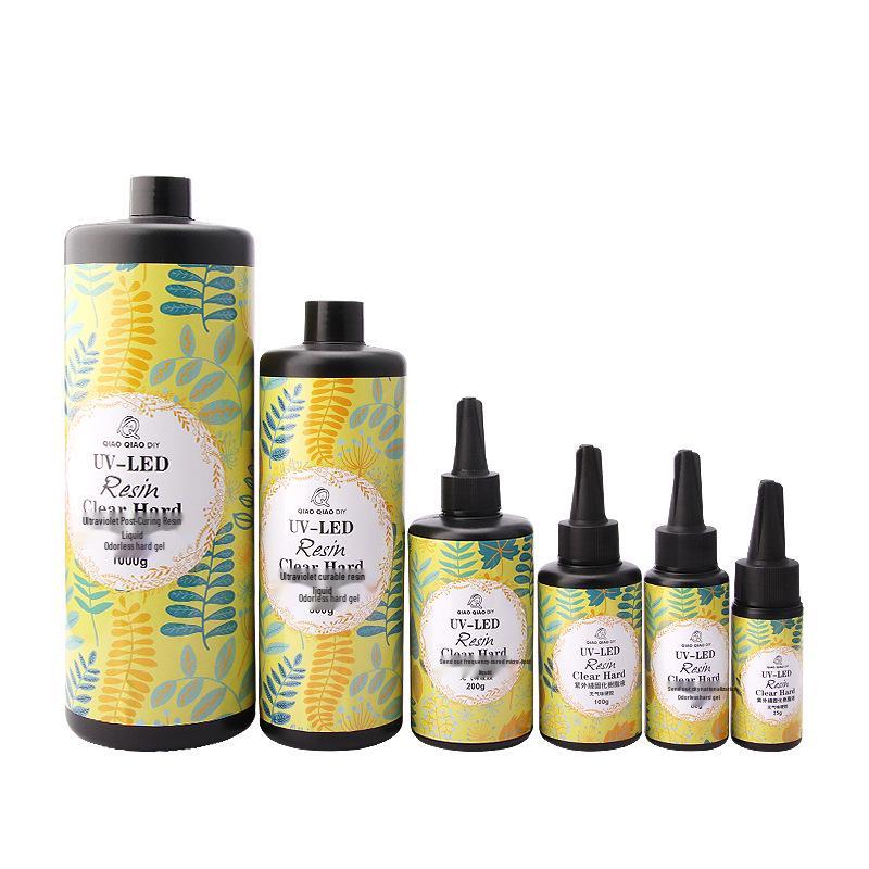 Qiaoqiao Odorless UV Glue: Thin Epoxy Resin, Clear, UV Curing, Yellowing Resistant DIY