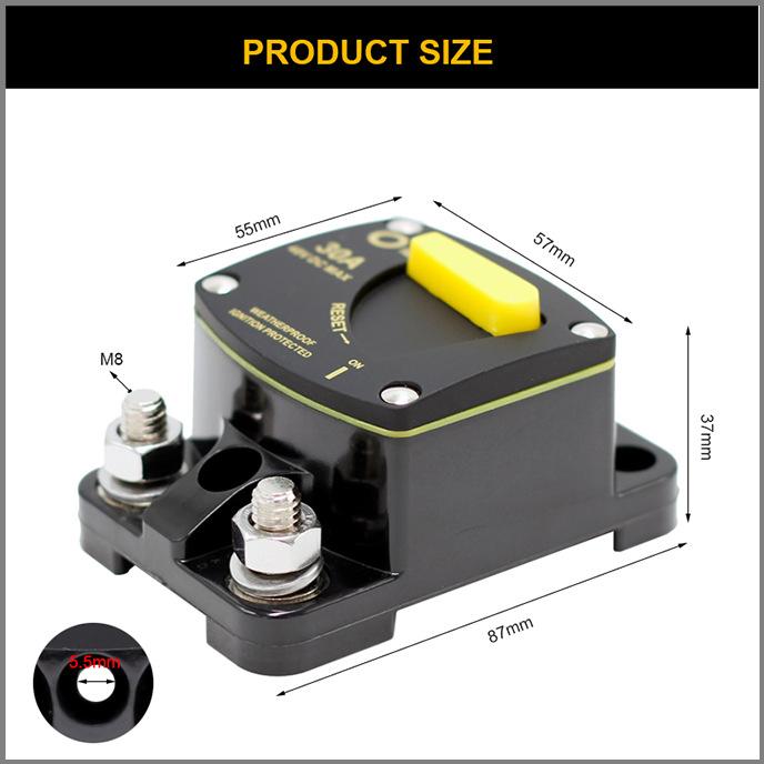Car audio recovery bumper switch, overload protection circuit breaker 30A