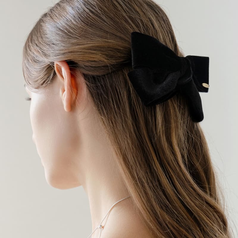 HAS HDM014 Classic Velvet Ribbon Hair Pin