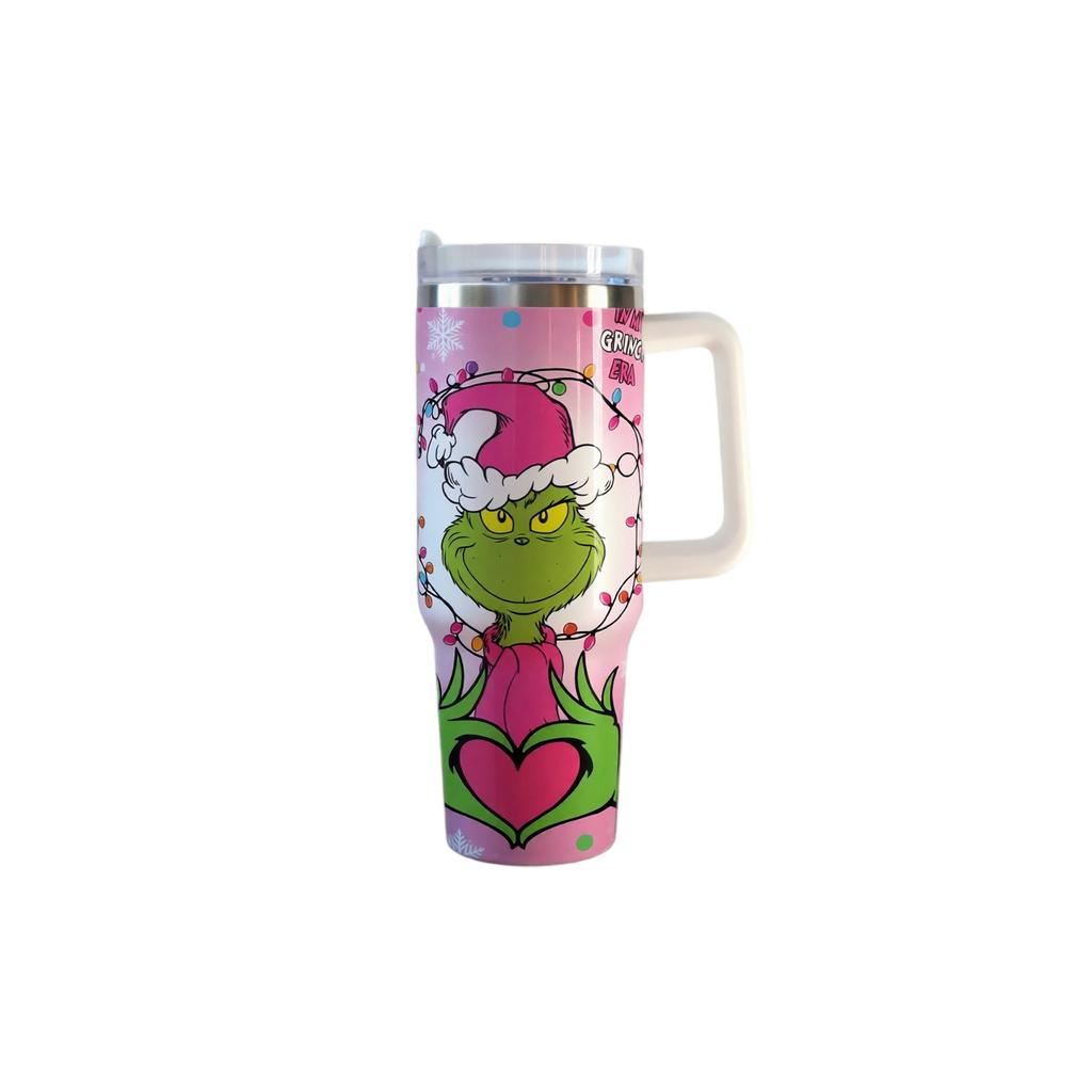 40oz Tumbler with Handle for Car and Travel, Reusable Cold Cup for and Beverages