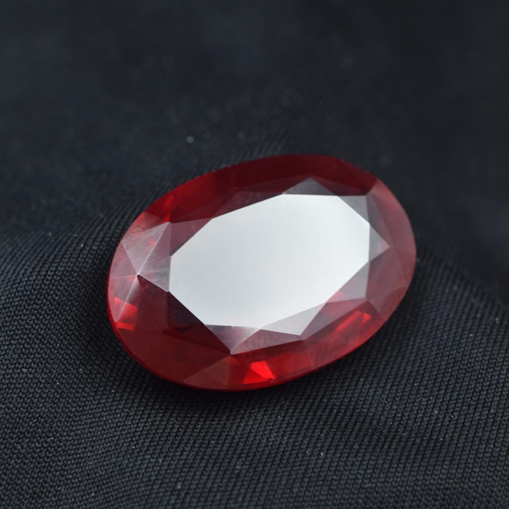 Bloody Red Ruby Rare Natural Oval Cut 57.58 Ct Loose Gemstone CERTIFIED For Ring AR-1458