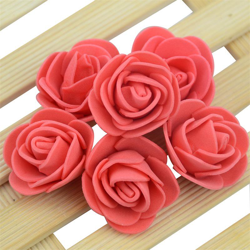 Simulated Foam Rose Flower DIY Bear Accessories for Weddings, 3.5cm Fake Flowers
