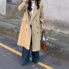 Korean Double-breasted Herringbone High-end Suit Double-sided Wool Coat Autumn and Winter New Loose Slim Wool Coat