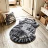 2D Home Decor Carpet Anti-fouling Cartoon Carpet Cute Cat-Shaped Area Rug  Bedrooms