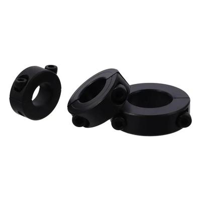 Carbon Steel Shaft Collars Black Inner Diameter 6-55mm Double Split Clamping Collar Hole Retaining Clamp Industrial Automation