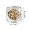 50Pcs Caramel Brown Mini Zircon Nail  Waterdrop/Round/Square/Triangle/Heart Nail Gemstones Glitter Nail Diamond Decor