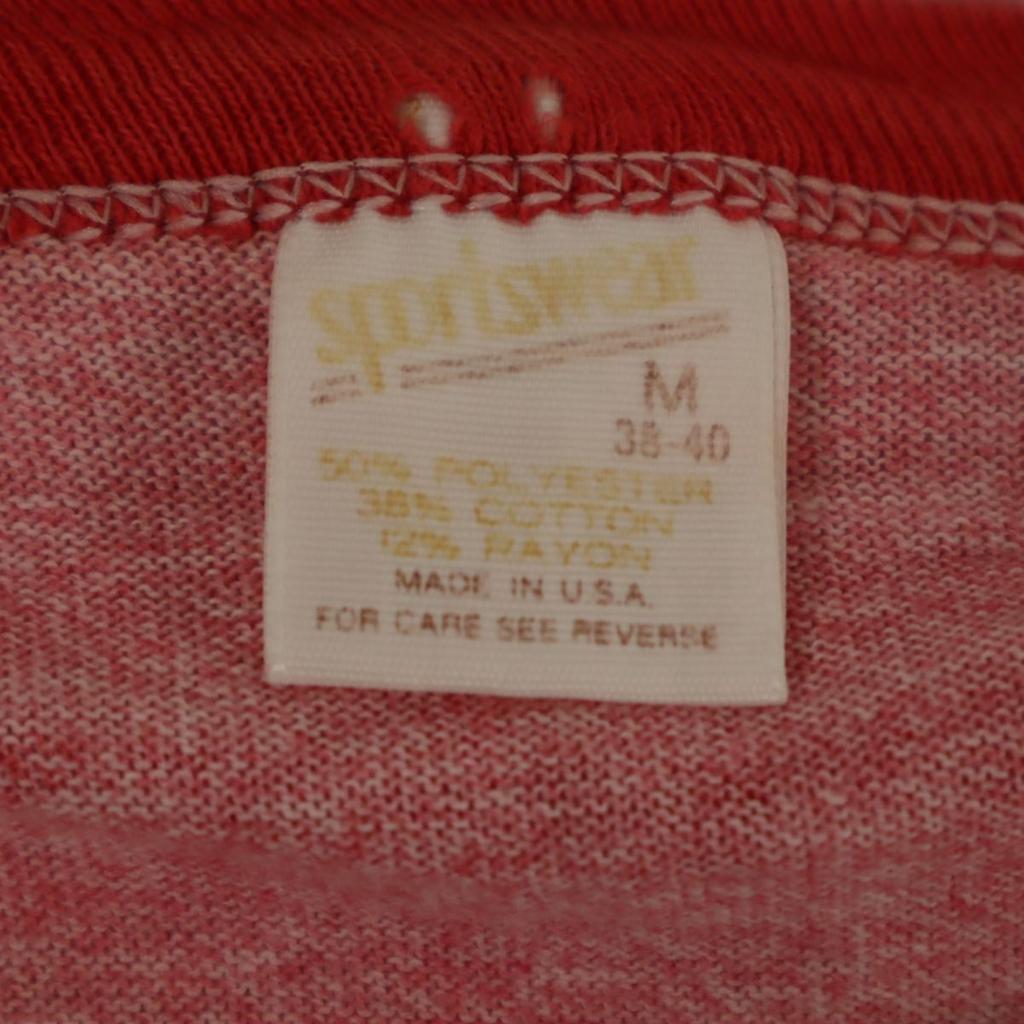 sportswear 80s Made in USA Vintage Short sleeve T-shirt M Red Men's Used